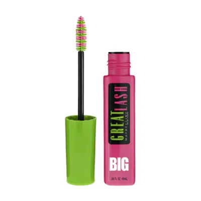 メイベリン グレートラッシュ BIG ウォッシャブル マスカラ ブラックエストブラック 約10mL Maybelline Great Lash BIG Washable Mascara, Blackest Black 0.34 fl. oz. 【お取り寄せ商品】