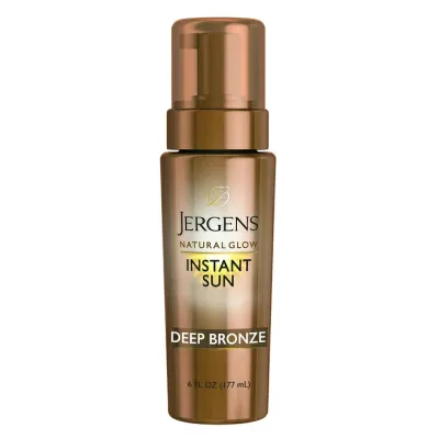 ジャーゲンズ ナチュラルグロウ インスタントサン セルフタンニングムース ディープブロンズ 170g Jergens Natural Glow Instant Sun Sunless Tanning Mousse, Self Tanner Deep Bronze Tan, 6 oz 【お取り寄せ商品】