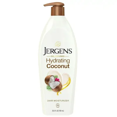 ジャーゲンズ ハイドレイティングココナッツ ボディローション 保湿ケア 780mL Jergens Hydrating Coconut Body Lotion Moisturizer for Dry Skin, 26.5 oz 【お取り寄せ商品】