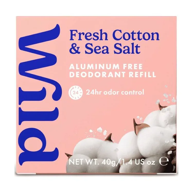 ワイルド デオドラントスティック リフィル フレッシュコットン&シーソルト 約40g Wild Stick Deodorant Refill,for Women and Men, 1.4oz Fresh Cotton & Sea Salt 【お取り寄せ商品】