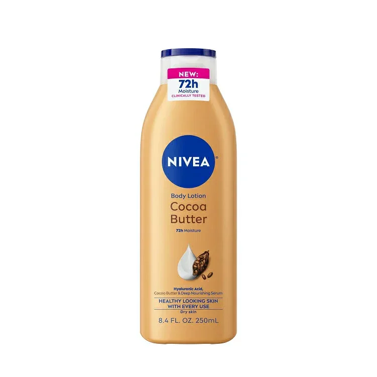 ニベア ココアバター ボディローション 乾燥肌用 ヒアルロン酸配合 250mL NIVEA Cocoa Butter Body Lotion for Dry Skin with Hyaluronic Acid 8.4 fl oz 【お取り寄せ商品】