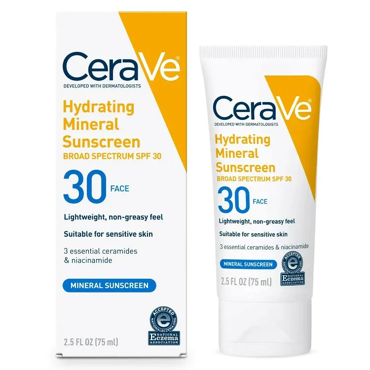 セラヴィ ハイドレーティング ミネラルサンスクリーン SPF30 75ml CeraVe Hydrating Mineral Sunscreen SPF 30 2.5 oz 【お取り寄せ商品】