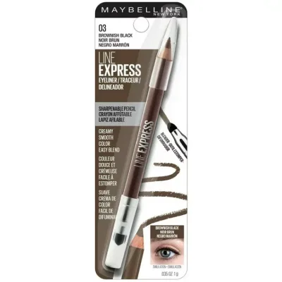 メイベリン ラインエクスプレス シャープナータイプ ウッドペンシル アイライナー ブラウニッシュブラック Maybelline Line Express Sharpenable Wood Pencil Eyeliner, Brownish Black 【お取り寄せ商品】