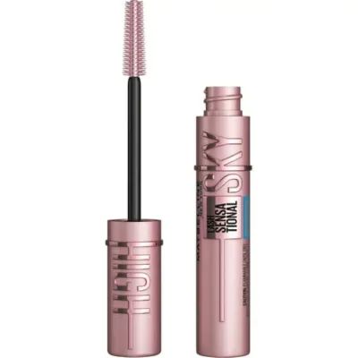 メイベリン スカイハイ WP マスカラ ベリーブラック 約6mL Maybelline Lash Sensational Sky High Waterproof Mascara Makeup, Very Black, 0.2 fl oz 【お取り寄せ商品】