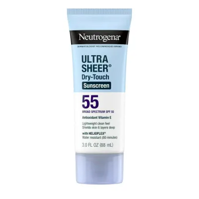 ニュートロジーナ ウルトラシアー ドライタッチ 日焼け止めローション SPF55 88mL Neutrogena Ultra Sheer Dry-Touch SPF 55 Sunscreen Lotion, 3 fl. oz 【お取り寄せ商品】