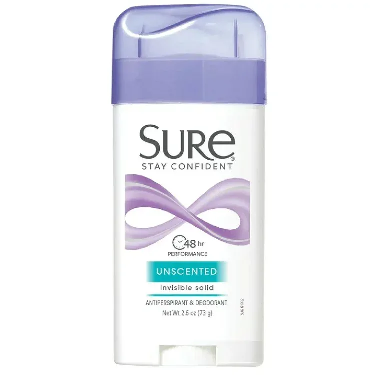 シュア 女性用固形タイプデオドラントスティック 無香料 74g Sure Solid Anti-Perspirant Deodorant Stick, Unscented, Women, 2.6 oz 【お取り寄せ商品】