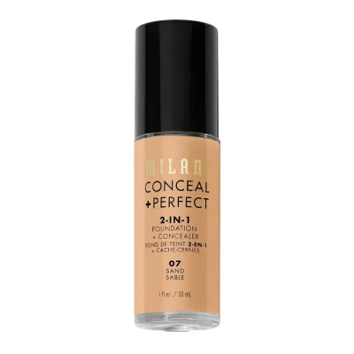 ミラニ コンシール+パーフェクト 2-in-1 ファンデーション+コンシーラー サンド 30ml Milani Conceal + Perfect 2-in-1 Foundation + Concealer, Sand 【お取り寄せ商品】