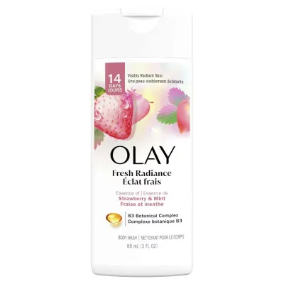 オレイ フレッシュアウトラスト ボディウォッシュ ホワイトストロベリー&ミント 89ml Olay Fresh Outlast Body Wash, Notes of White Strawberry & Mint, 3 fl oz 【お取り寄せ商品】