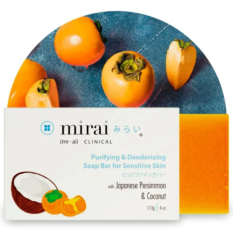 みらいクリニカル ピューリファイング&デオドライジング ソープバー 敏感肌用 113g Mirai Clinical Purifying & Deodorizing Soap Bar for Sensitive Skin 4oz 【お取り寄せ商品】