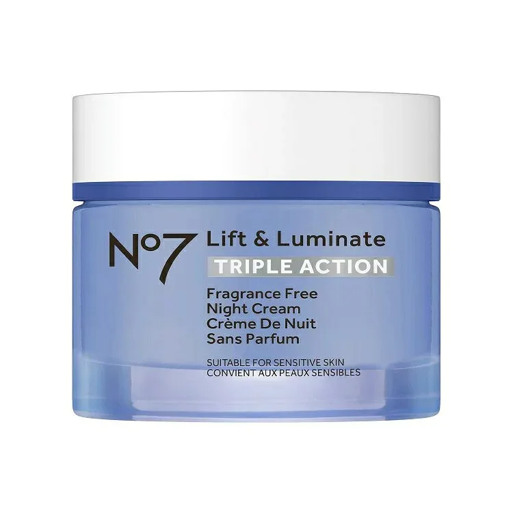 No7 リフト & ルミネート トリプル アクション フレグランスフリー ナイトクリーム 50ml No7 Lift & Luminate Triple Action Fragrance Free Night Cream【お取り寄せ商品】【合わせて買いたい】