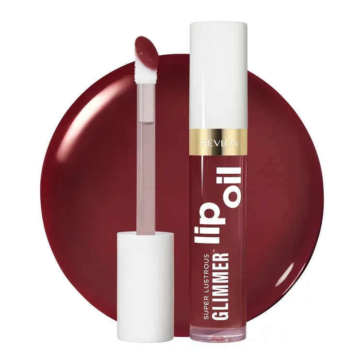 レブロン スーパーラストラス グリマー ナリッシング リップオイル 010 ワインドダウン 3.8ml Revlon Super Lustrous Glimmer Nourishing Lip Oil, 010 Wined Down, 0.13 fl oz 【お取り寄せ商品】