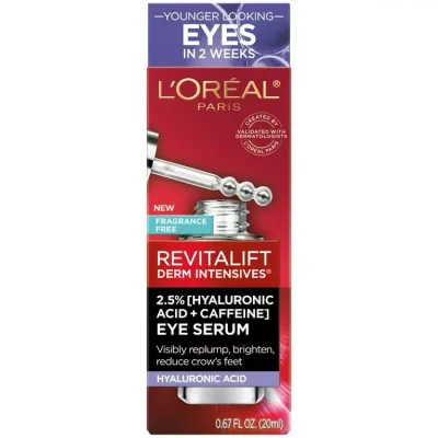 ロレアル パリ リバイタリフト カフェイン アイセラム 20mL L'Oreal Paris Revitalift Caffeine Eye Serum 0.67 fl oz 【お取り寄せ商品】
