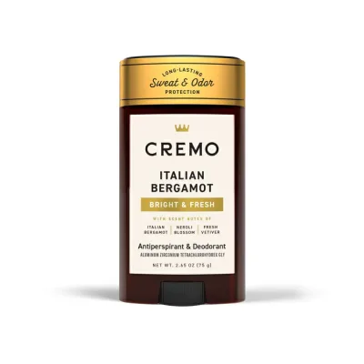 クレモ メンズ デオドラントスティック イタリアンベルガモット 75g Cremo Men's Antiperspirant Deodorant Stick, Italian Bergamot, 2.65 oz 【お取り寄せ商品】