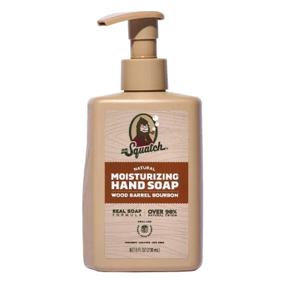 ドクタースクワッチ 液体ハンドソープ ウッドバレルバーボン 237ml Dr. Squatch Liquid Hand Soap, Natural Moisturizing Hand Wash, Wood Barrel Bourbon, 8 fl oz 【お取り寄せ商品】