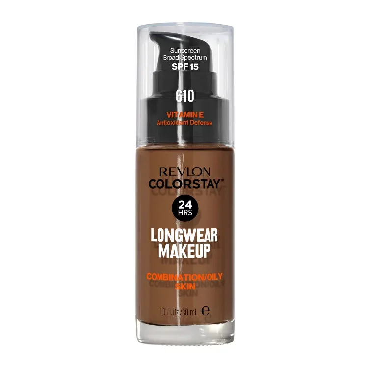 レブロン カラーステイ リキッドファンデーション 混合肌・脂性肌用 SPF15 610 エスプレッソ 約30mL Revlon ColorStay Liquid Foundation Combination/Oily SPF 15 610 Espresso 1 fl oz 【お取り寄せ商品】