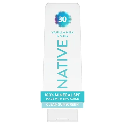 ネイティブ ミネラル日焼け止めローション SPF30 バニラミルク&シア 約198g Native Mineral Sunscreen Lotion SPF 30, Vanilla Milk & Shea, 7 oz 【お取り寄せ商品】