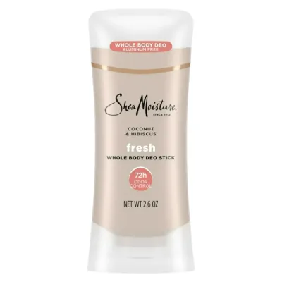 シアモイスチャー ホールボディ デオドラント スティック レディース用 フレッシュ アルミニウムフリー 74g SheaMoisture Whole Body Deodorant Stick for Women Fresh, Aluminum Free 2.6 oz 【お取り寄せ商品】