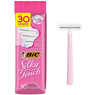 ビック シルキータッチ レディース 使い捨てカミソリ 2枚刃 10本 BIC Silky Touch Women's Disposable Razors with 2 Blades, 10-Pack 【お取り寄せ商品】