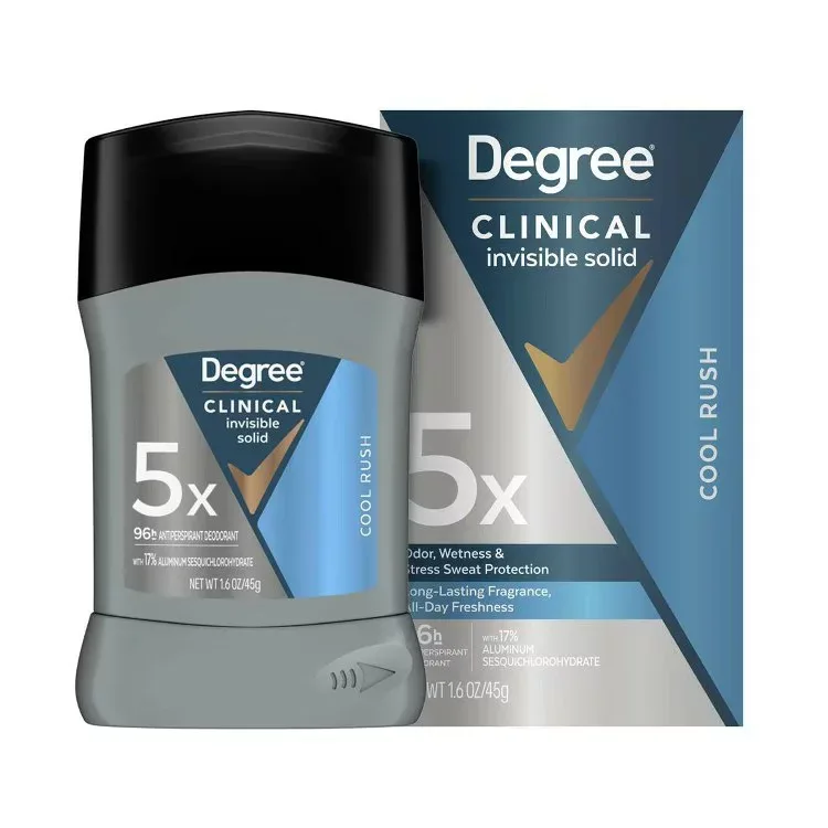 ディグリー クリニカルストレングス デオドラントスティック クールラッシュ 45g Degree Clinical Strength Antiperspirant Deodorant Cool Rush Invisible Solidt, 1.6 oz 【お取り寄せ商品】