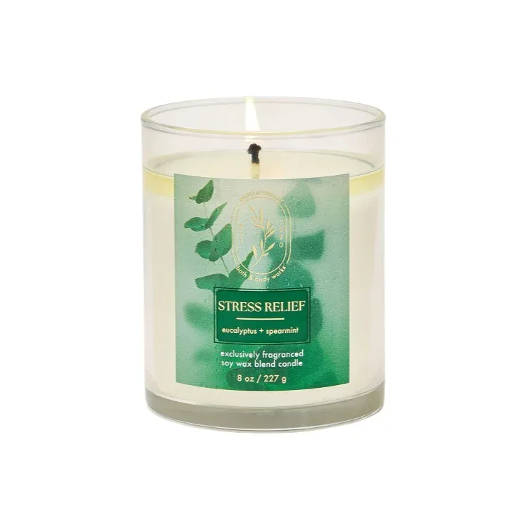 バスアンドボディワークス ユーカリプタススペアミント シングルウィックキャンドル 227g Bath & Body Works Eucalyptus Spearmint Single Wick Candle 8 oz / 227 g 【お取り寄せ商品】