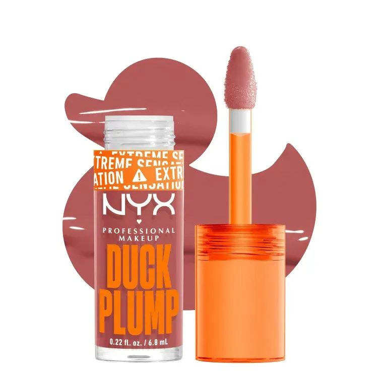 NYX プロフェッショナルメイクアップ ダック プランプ リップグロス ヌード スウィングス NYX Professional Makeup Duck Plump Extreme Sensation Lip Plumping Gloss, NUDE SWINGS 【お取り寄せ商品】
