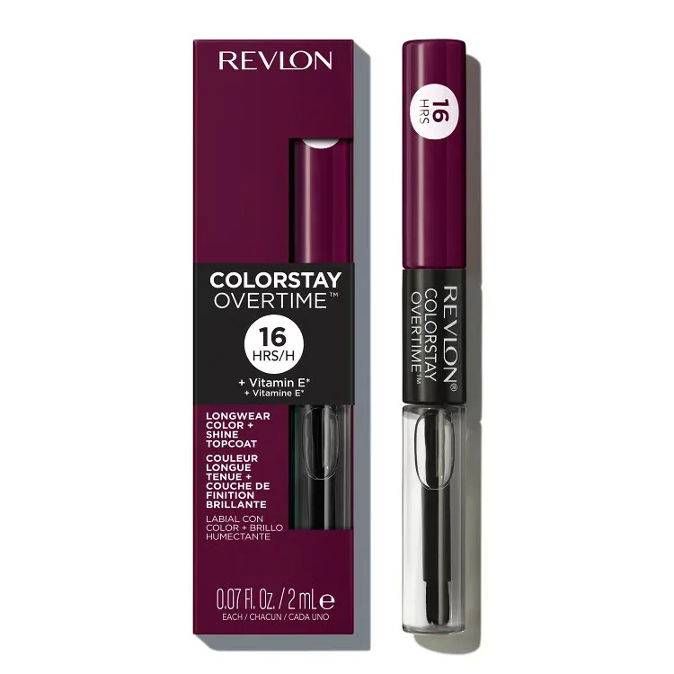 レブロン カラーステイ オーバータイム ロングウェア グロスリップスティック 500 リミットレスブラックチェリー 約2.1ml Revlon ColorStay Overtime Longwearing Gloss Lipstick, 500 Limitless Black Cherry, 0.07 fl oz 【お取り寄せ商品】