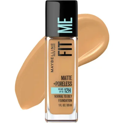 メイベリン フィットミー マット+ポアレス リキッドファンデーション 332 ゴールデンキャラメル 約30mL Maybelline Fit Me Matte + Poreless Liquid Foundation Makeup, 332 Golden Caramel, 1 fl oz 【お取り寄せ商品】
