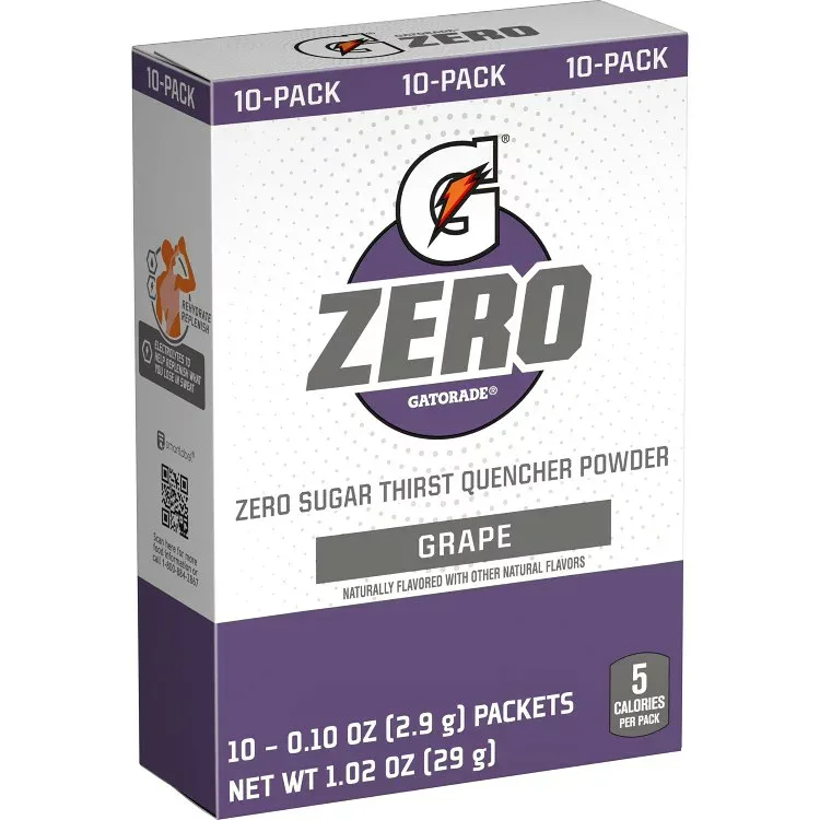 ゲータレード Gゼロ スポーツドリンク グレープ パウダーエナジードリンクミックス 10個入り Gatorade G Zero Sports Drink Grape, Powdered Energy Drink Mix, 0.10 oz, 10 Count 【お取り寄せ商品】