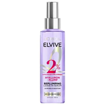 ロレアル パリ エルヴィーヴ ヒアルロンプランプ モイスチャライジング リーブイン ヘアスプレー 約130ml L'Oreal Paris Elvive Hyaluron Plump Moisturizing Leave-In Hair Spray, 4.4 fl oz 【お取り寄せ商品】