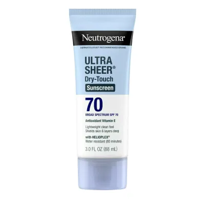 ニュートロジーナ ウルトラシアー ドライタッチ サンスクリーンローション SPF 70 88ml Neutrogena Ultra Sheer Dry-Touch SPF 70 Sunscreen Lotion, 3 fl. oz 【お取り寄せ商品】