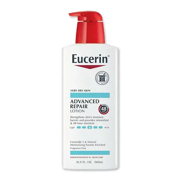 ユーセリン アドバンス リペア ローション 無香料 500ml(16.9oz) Eucerin Advanced Repair Lotion スキンケア 保湿 うるおい 滑らか【お取り寄せ商品】