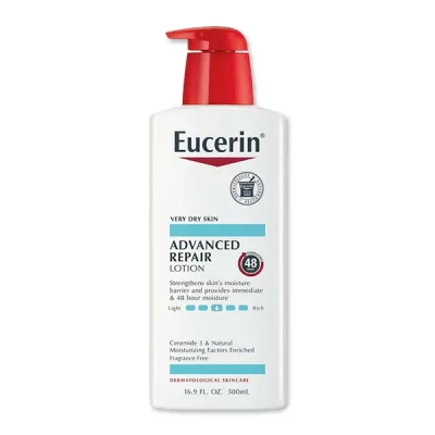 ユーセリン アドバンス リペア ローション 無香料 500ml(16.9oz) Eucerin Advanced Repair Lotion スキンケア 保湿 うるおい 滑らか【お取り寄せ商品】