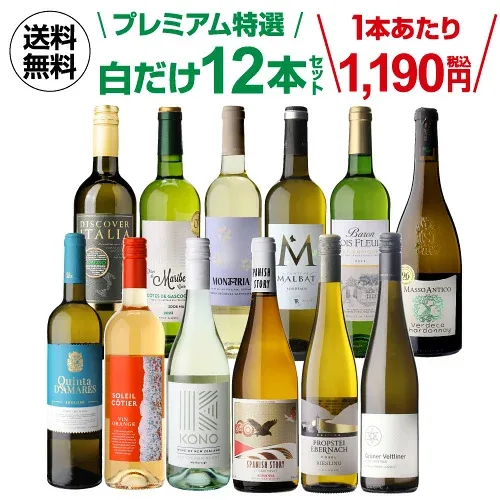 【1本1,190円】 ワイン ワインセット プレミアム特選12本 79弾 白ワイン 白ワインセット 白ワインセット 辛口 ワインセット 白 白ワイン シャルドネ 白 飲み比べ セット お酒 送料無料 お祝い 厳選 ギフト パーティー プレゼント 飲み比べ ワイン 浜運