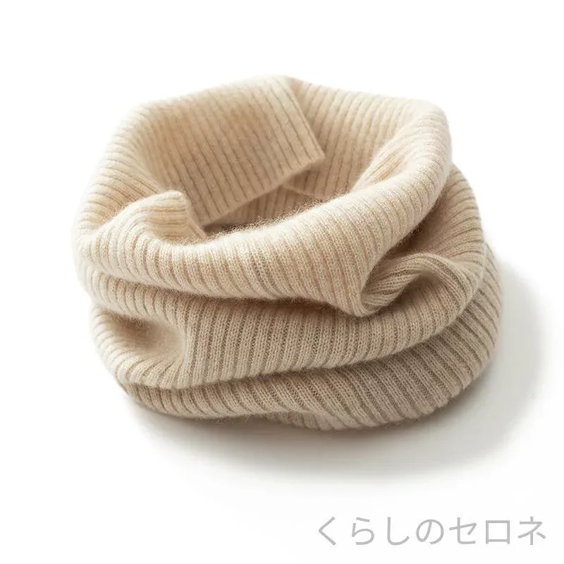 秋冬 ネックウォーマー 男女兼用 カシミヤ ニット 厚手 保温 首保護 付け襟 スカーフ 首元カバー 防寒 グッズ