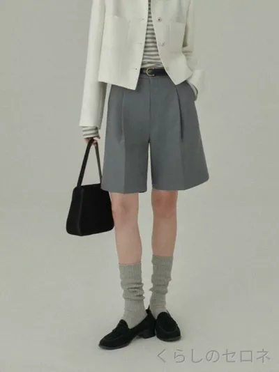 レディース ショートパンツ ハーフパンツ ゆったり ワイド 体型カバー 着痩せ 美脚 上品 きれいめ オフィスカジュアル シンプル 無地 カジュアル トレンド 着回し 大人 膝上 ボトムス 春 夏