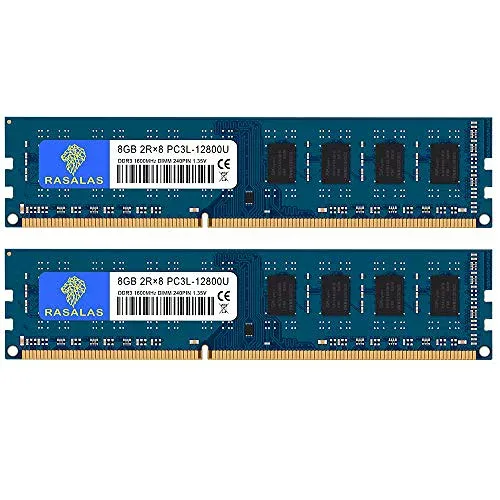 DDR3L-1600 PC3L-12800U 8GB×2枚 UDIMM デスクトップPC用メモリ 16GB 240Pin 電圧1.35V & 1.5V 両