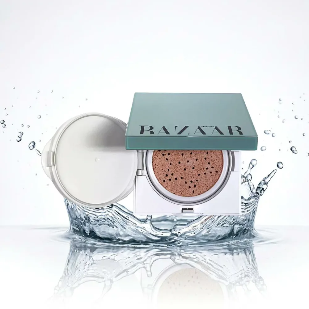 【P10倍】Harper's BAZAAR Cosmetics ハーパーズ バザー スキン フィット ルミナス サン クッション Harper’s BAZAAR Skin Fit Luminous Sun Cushion SPF50 + PA ++++ トーンアップ 日焼け止め 清涼感 鮮やか 界隈消費 韓国コスメ 国内配送 メール便
