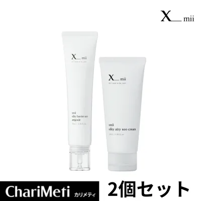 【xmii公式】\大容量/保湿クリーム100ml ・ アンプル 70ml 2点セット / 大容量 / 保湿 水分 美容液 セラム / 乾燥肌 脂性肌 敏感肌 / 鎮静 保湿 / 低分子 ヒアルロン酸 パンテノール / エックスミー 韓国コスメ / 基礎化粧品 韓国スキンケア / 国内配送
