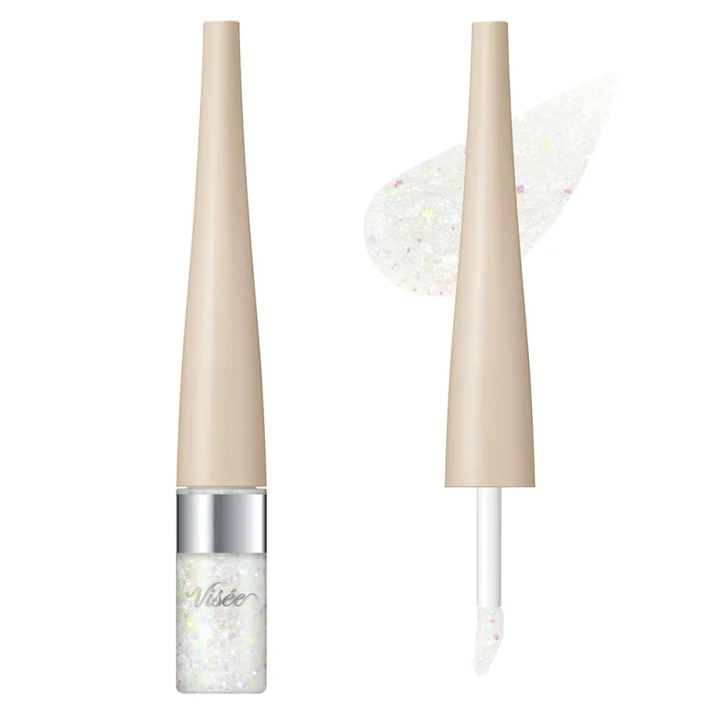 Visee(ヴィセ) アイシャドウ 3D グリッター アイリキッド WT-1 ホワイトジェミィ 3.3mL 大粒ラメ パール