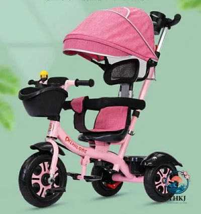 【全品2点で5%OFF】ベビーカー(両対面)子供用三輪車 乗用玩具 かじとり 手押し棒 ガードレール付き サンシェード こども自転車1〜6歳子供用 おもちゃ 乗り物 軽量 収納かご ハイキング ギフト プレゼント ベビーバイク こども 誕生日プレゼント