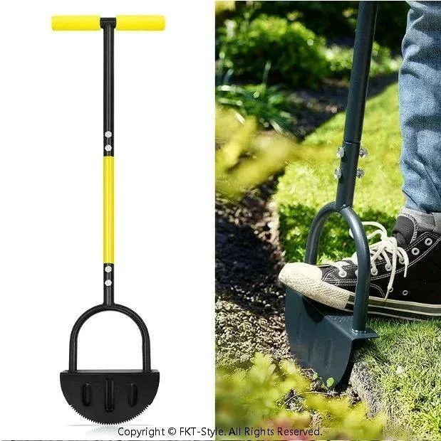 芝生カッター 芝生手入具 ターフカッター ステップ付き 全長108.5cm 芝刈りシャベル 芝刈り機 雑草除去 エッジャー芝生ツール 園芸 便利ツール 草地、歩道や庭の縁取りに最適 カッター ガーデニング愛好家