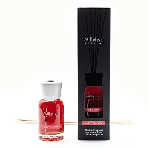 ミッレフィオーリ(Millefiori) Natural メーラ&カネッラ(MELA & CANNELLA) リードディフューザー100ml プレゼント 父の日 ラッピング 芳香剤
