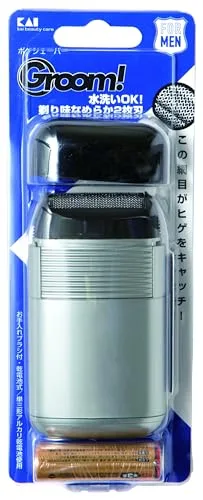貝印 KAI Groom グルーム ポケシェーバー 髭剃り 電動 電気 小型 携帯 HC1109
