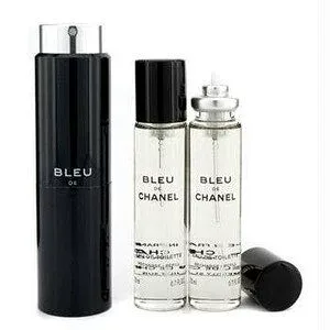 CHANEL (シャネル) BLEU DE CHANEL Eau de Parfum Twist and Spray 3x0.7 FL. OZ. ブルー ドゥ シャネル オードゥ パルファム トラベル スプレイ 20mL+リフィル 20mL×2