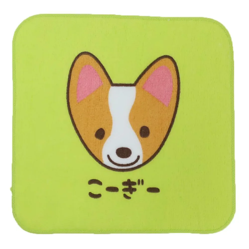 【最大1000円OFFクーポン!】プリントミニハンカチ ミニタオル ワンワンワールド こーぎー いぬ 犬飼タオル 汗拭きタオル かわいい メール便可