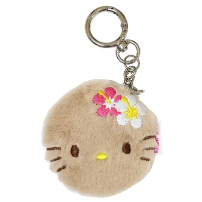 【最大1000円OFFクーポン!】ハローキティ 手鏡 ゆるもふダブルコンパクトミラー ハイビスカス サンリオ キーホルダー キーチェーン キャラクター グッズ メール便可 シネマコレクション