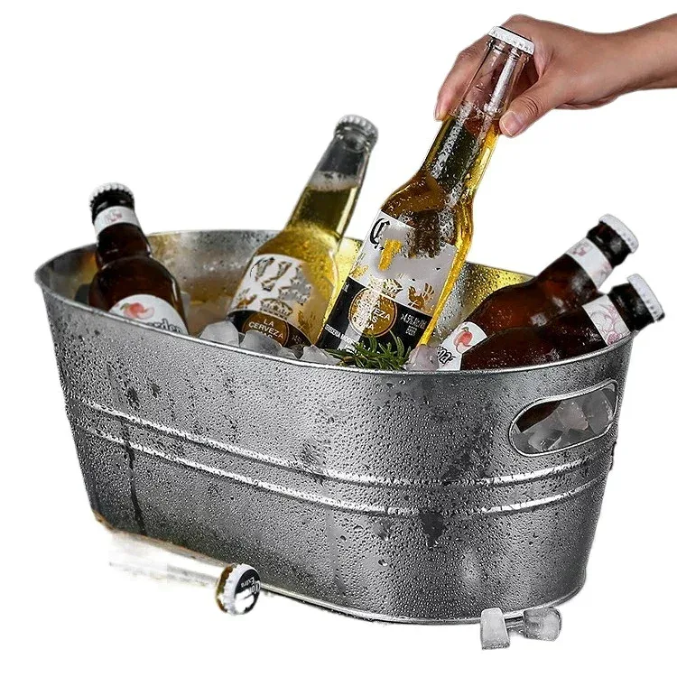 アイスバケット 氷バケット 持ち手付き クリア パーティー 宅飲み ビール ワイン シャンパン 冷やす イベント 飲食店 カラオケ 家用 簡単使い おしゃれ 氷入れ ドリンククーラー