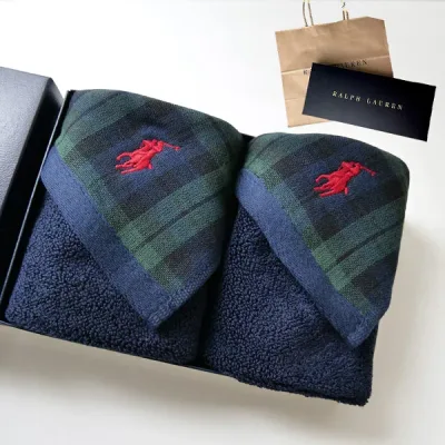 【新品■正規品■送料無料■ギフト包装無料】Ralph Lauren ラルフローレン ハンドタオル グリーン タオルハンカチ ギフトBOX付き ハンドタオル2枚セット母の日 クリスマス プレゼント【2~5日到着】