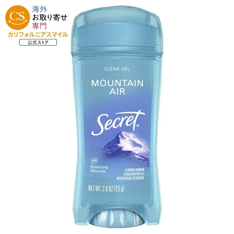 シークレットフレッシュクリアジェル デオドラント 女性用 マウンテンエア 約73g Secret Fresh Clear Gel Antiperspirant & Deodorant for Women Mountain Air 2.6oz 【お取り寄せ商品】