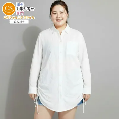タイムアンドトゥルー レディース プラスサイズ エッセンシャル コンバーチブル ボタンダウン シャツカバーアップ ビビッドホワイト 2X Time and Tru Women's and Women's Plus Button Down Shirt Coverup,Vivid White 2X 【お取り寄せ商品】